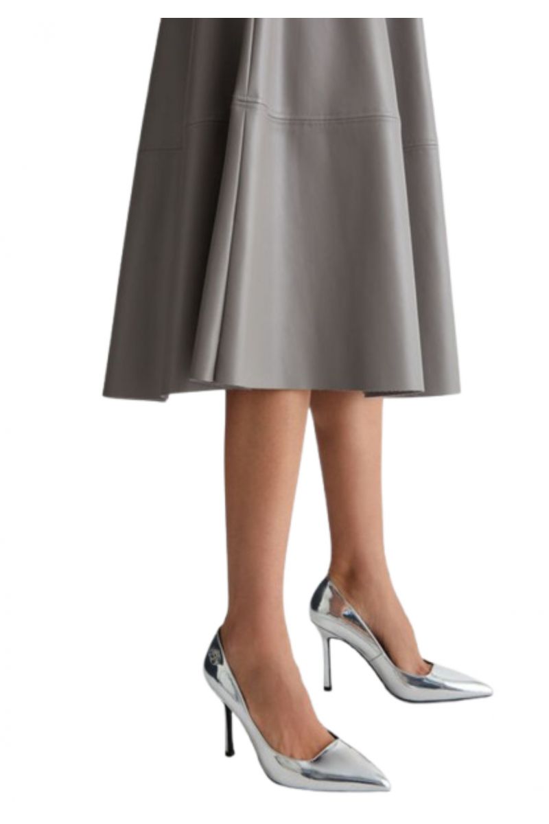 LIU JO BLACK CF4C27 GONNA AMPIA SKIRT GREY PEARL