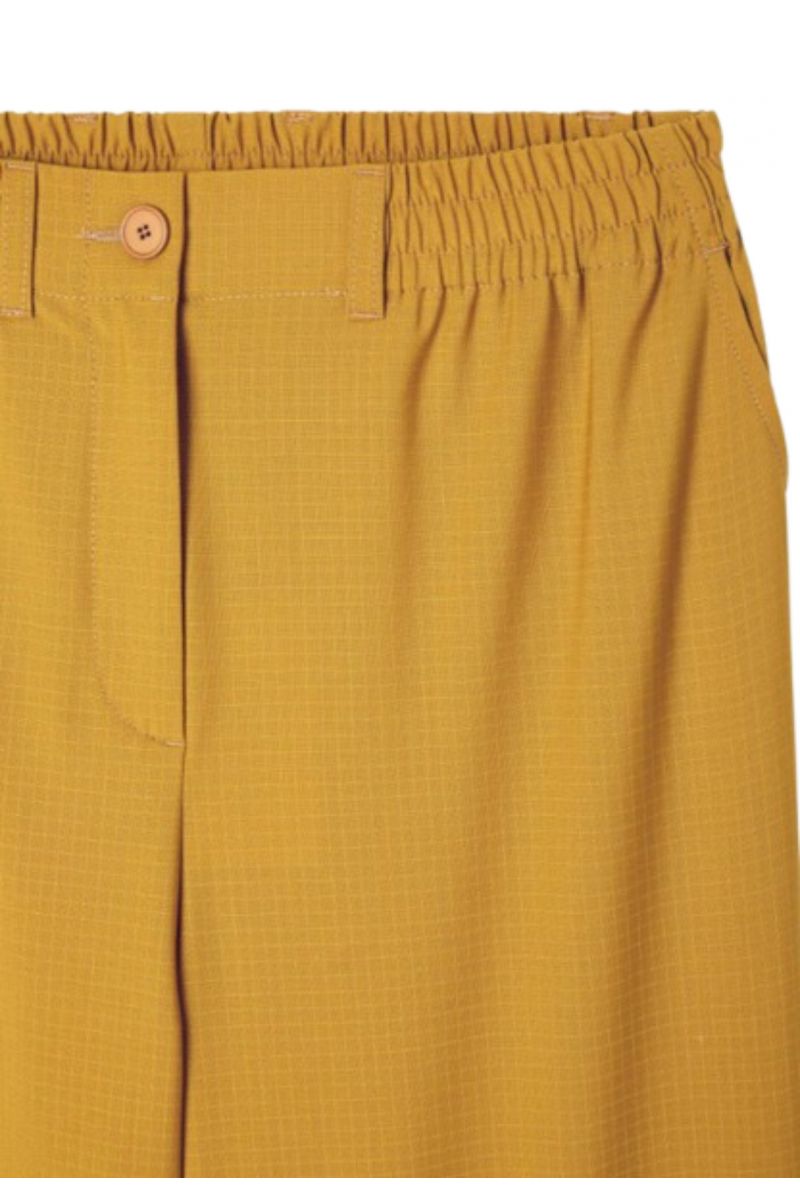 AMERICAN VINTAGE PANT 53% POLYESTER 43% WOOL 4% ELASTANE MUSTARD