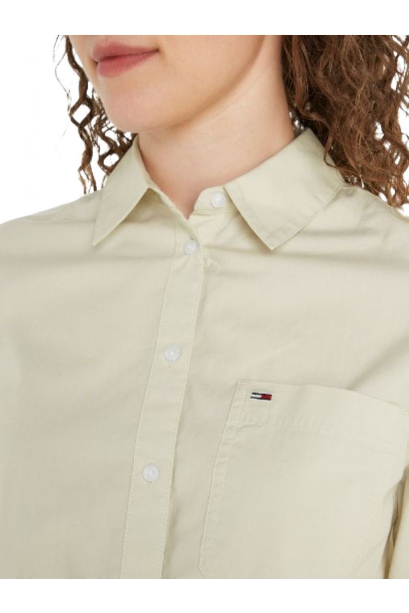 TOMMY HILFIGER TJW FRONT TIE SHIRT BEIGE