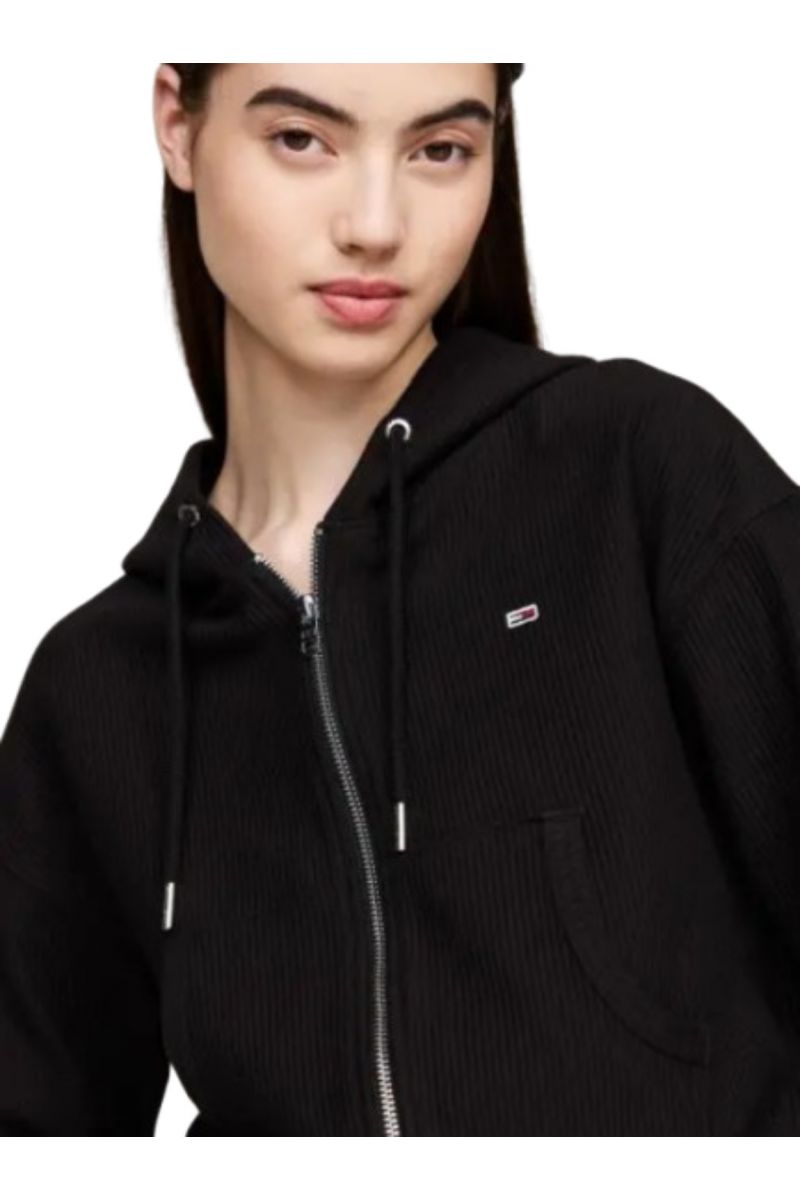 TOMMY HILFIGER TJW REG CRP OTTOMAN HOODIE BLACK