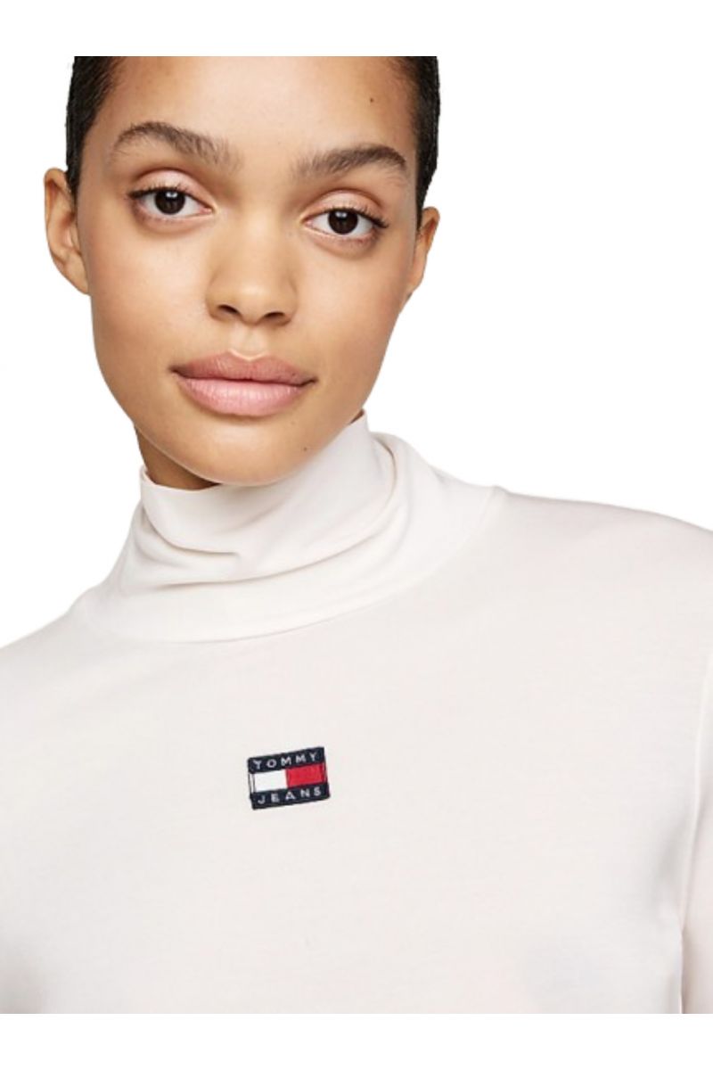 TOMMY HILFIGER - TJW SLIM BADGE MOCKNECK ANCIENT WHITE