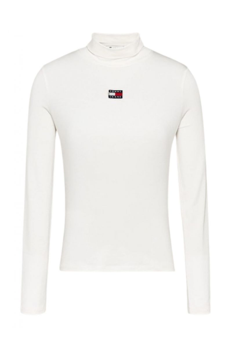 TOMMY HILFIGER - TJW SLIM BADGE MOCKNECK ANCIENT WHITE