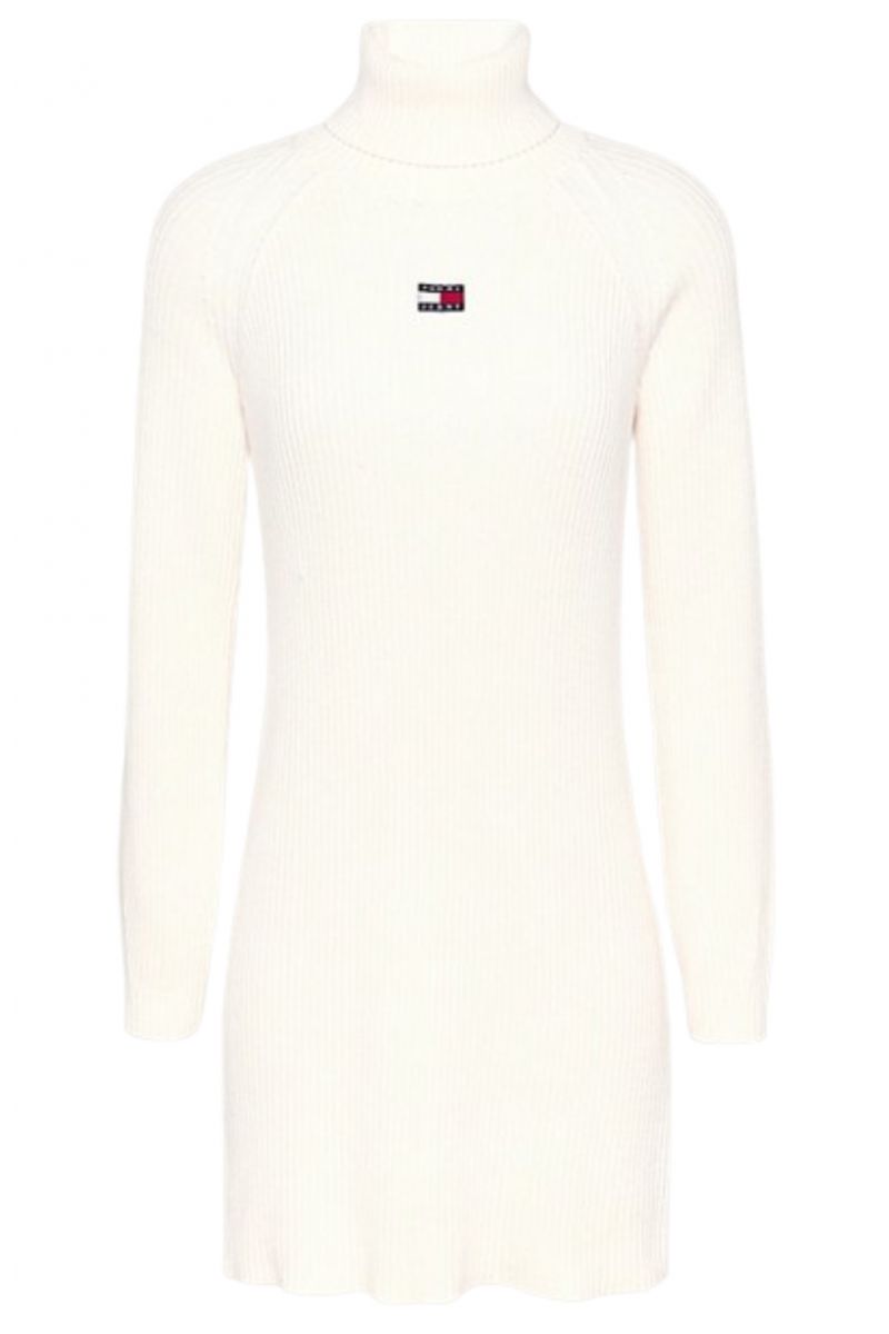 TOMMY HILFIGER - TJW MOCKNECK BADGE SWEATER DRESS ANCIENT WHITE