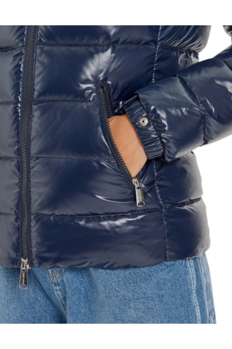 TOMMY HILFIGER - TJW TONAL HOODED DOWN JACKET DARK BLUE