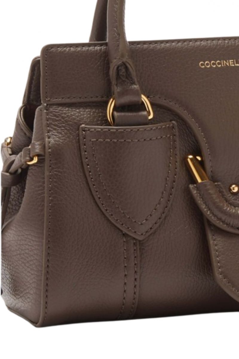 COCCINELLE YORK HAN.GRAIN LEA FONDANT BROWN