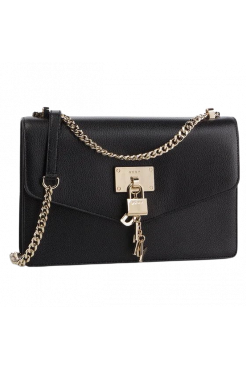 DKNY ELISSA SHOULDER BAG R813H281 BLACK/GOLD