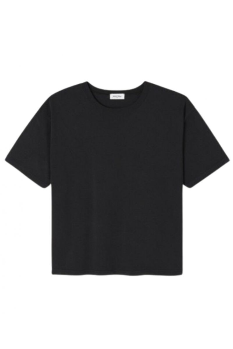 AMERICAN VINTAGE T-SHIRT 48%COTTON-48%MODAL-4%ELAST CARBON BLACK