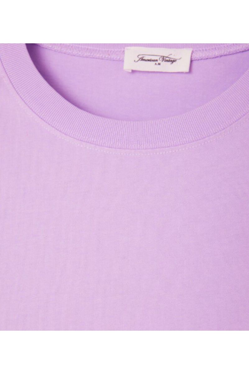 AMERICAN VINTAGE T-SHIRT 48%COTTON-48%MODAL-4%ELAST PURPLE