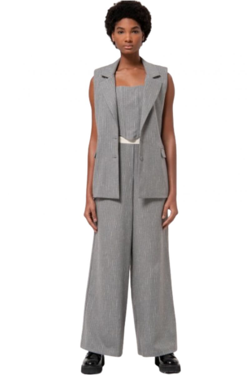 FRACOMINA PALAZZO PANT GREY