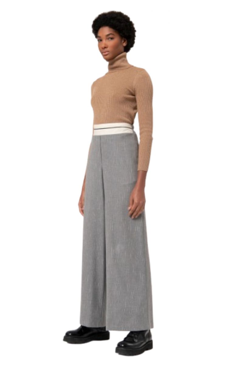 FRACOMINA PALAZZO PANT GREY