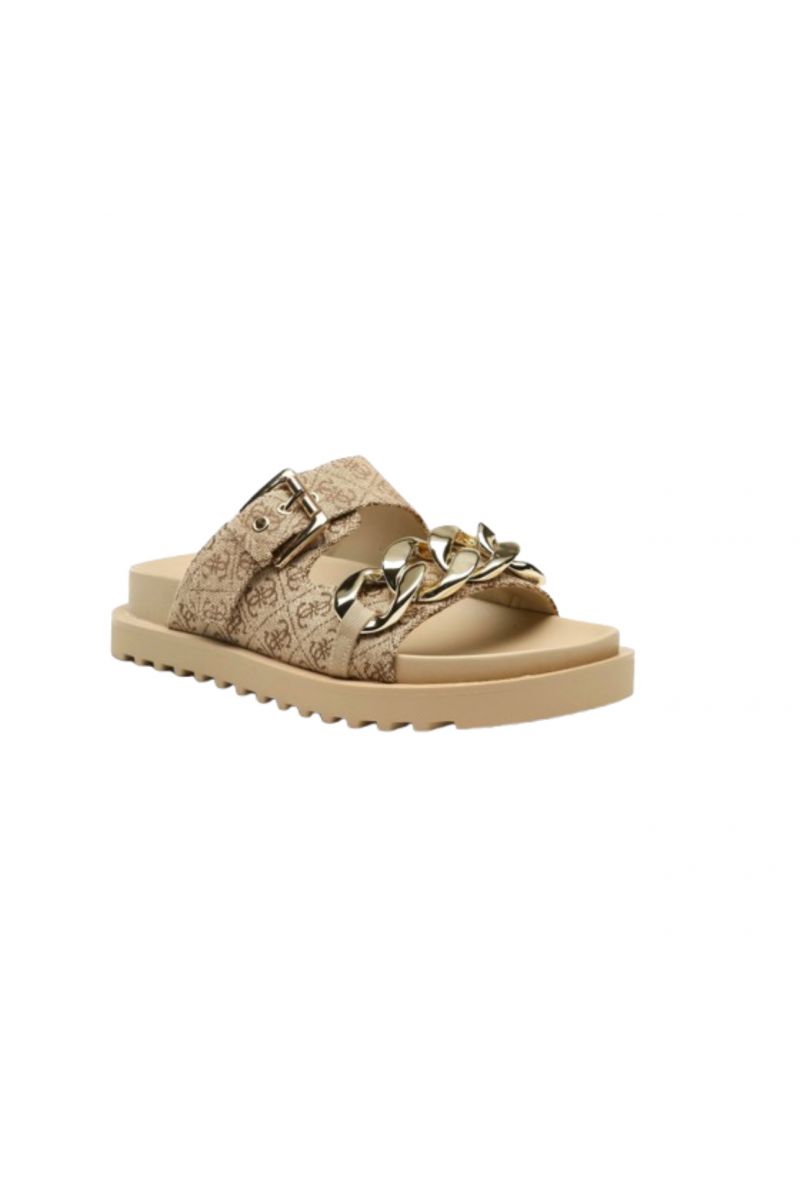 GUESS - FATEMA2 SANDAL FLAT BEIGE-BROWN