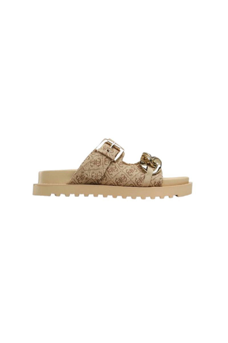 GUESS - FATEMA2 SANDAL FLAT BEIGE-BROWN