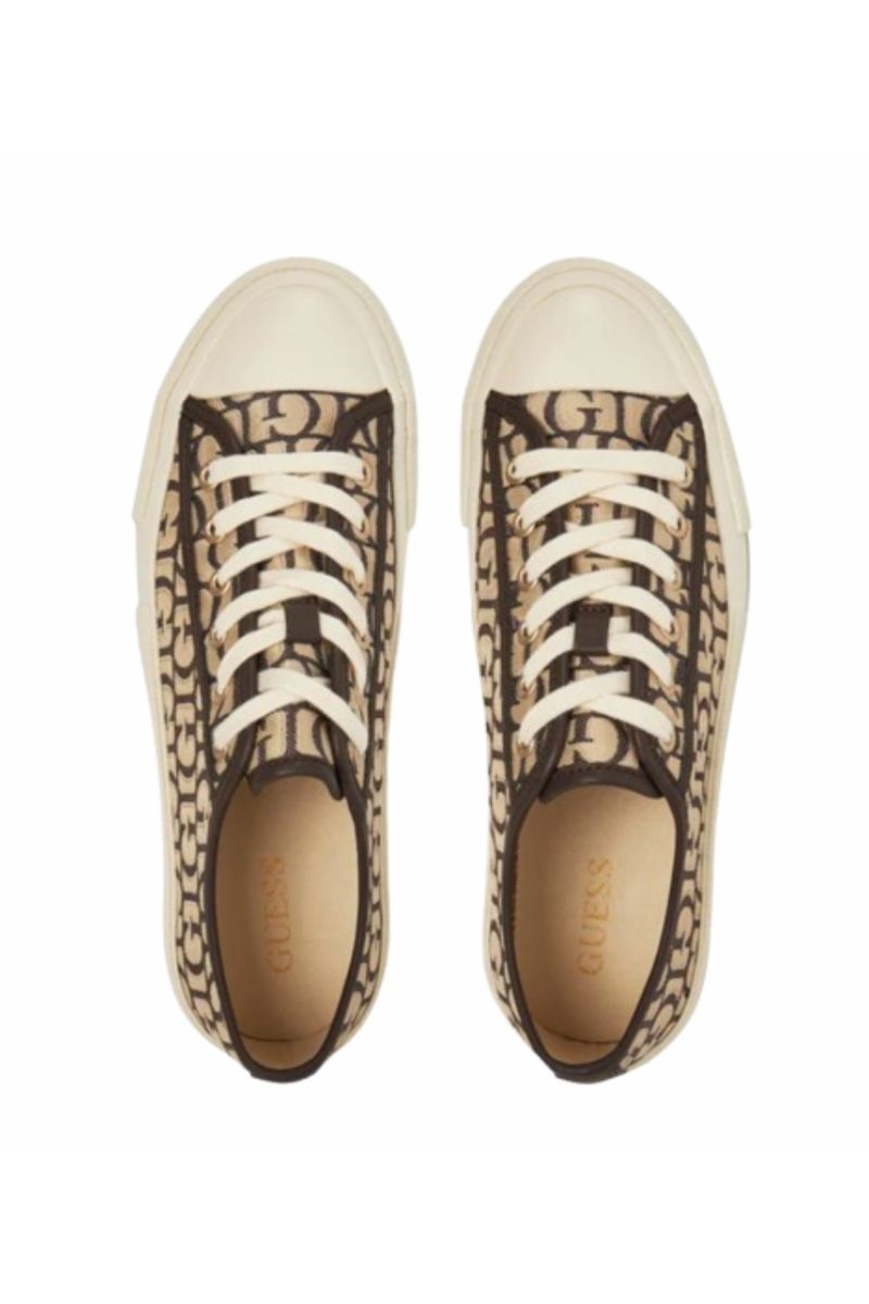 GUESS - CARFY SNEAKERS BEIGE-BROWN