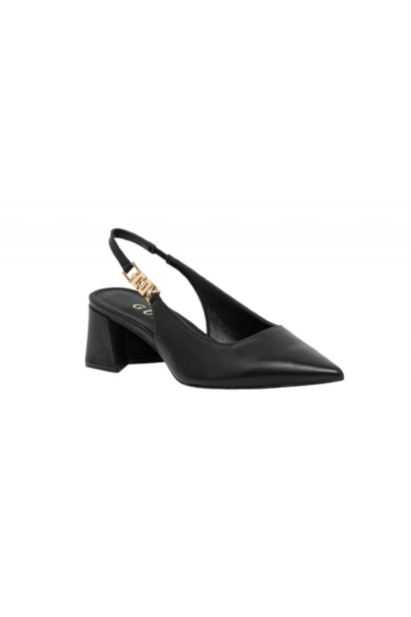 GUESS ZABELA3 LEATHER MEDIUM HEEL BLACK