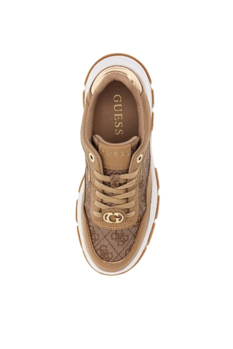 GUESS BERRETT SNEAKERS BEIGE WITH 4G LOGO