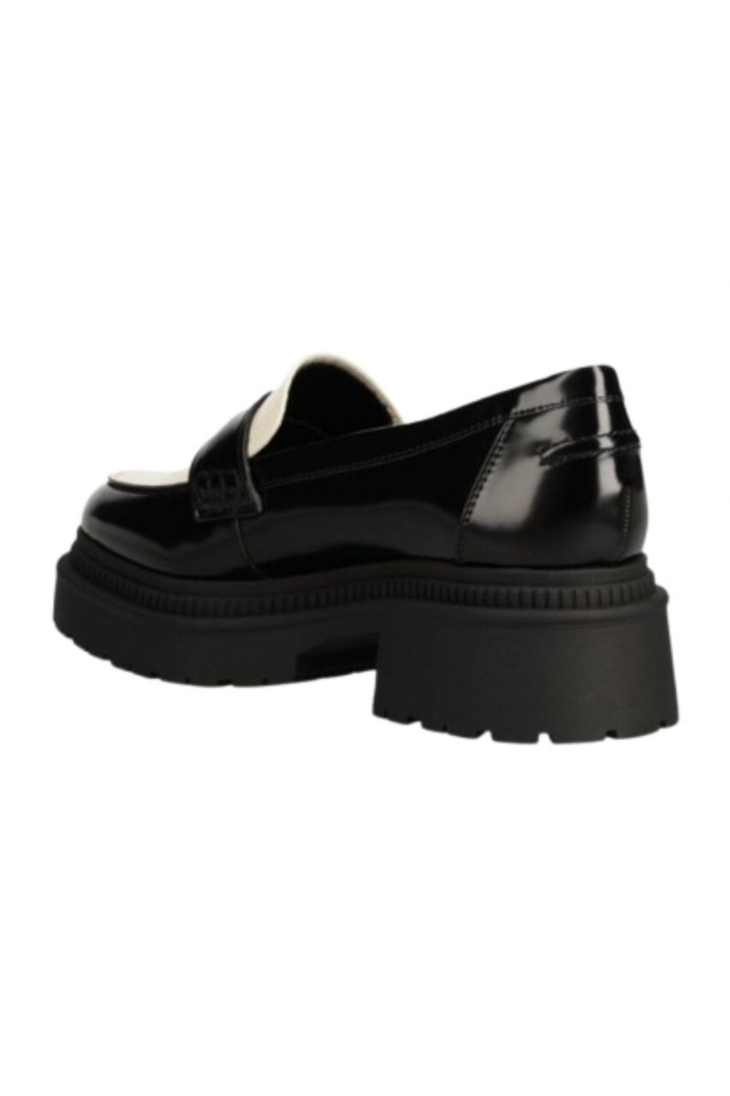 GUESS FINDA2 LOAFERS BLACK-IVORY