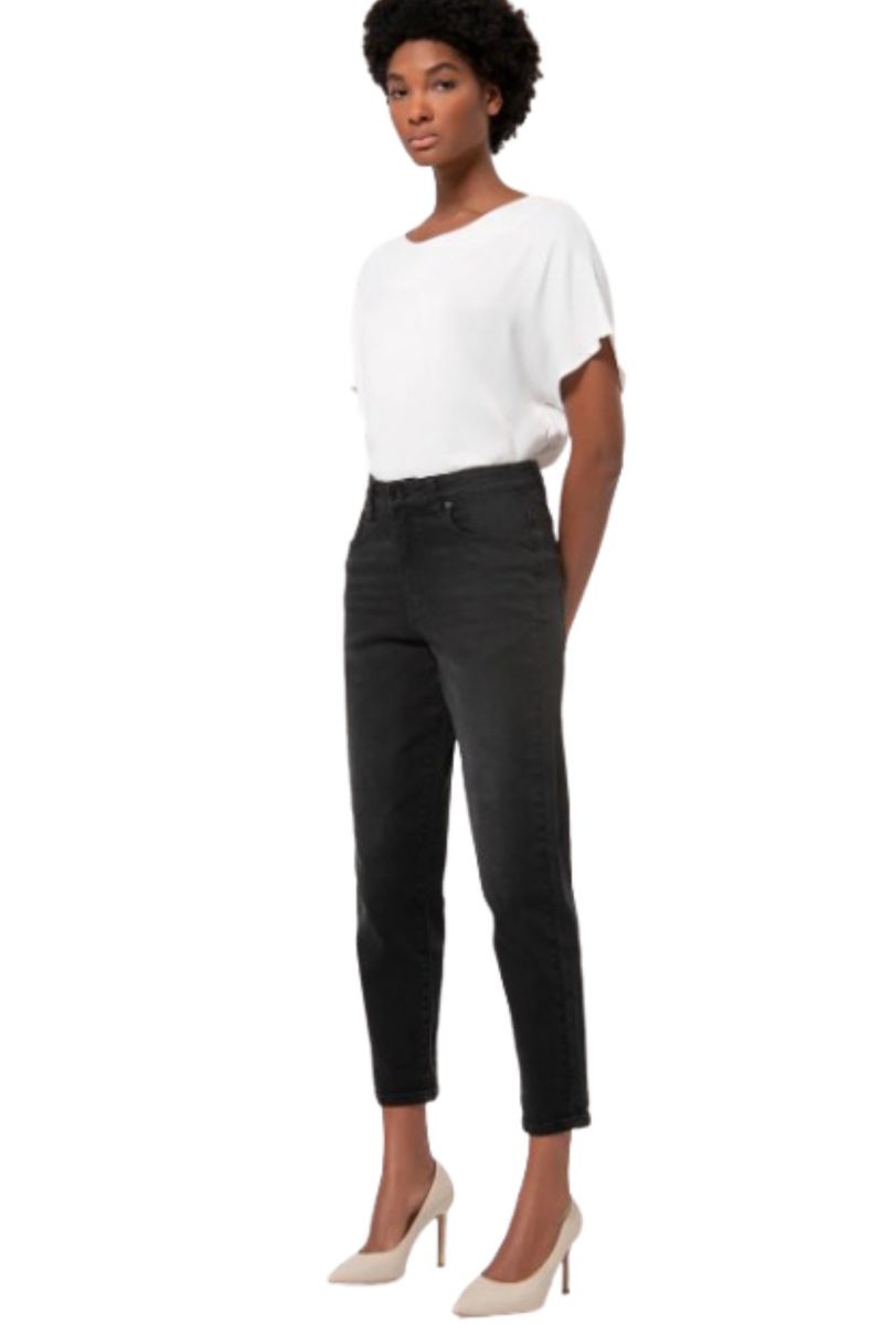 FRACOMINA DENIM CARROT MOM FIT VERA PANT VINT BLACK