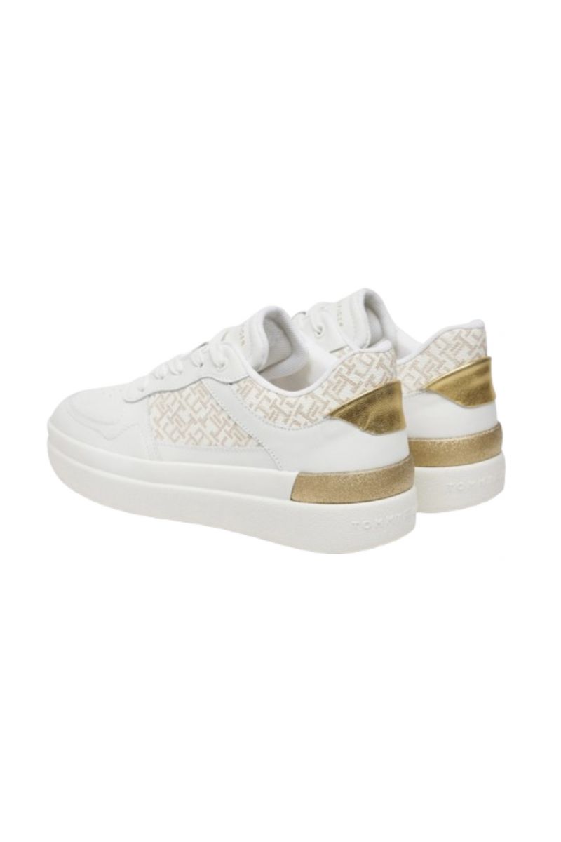 TOMMY HILFIGER LUX COURT SNEAKER MONOGRAM WHITE_IVORY PETAL