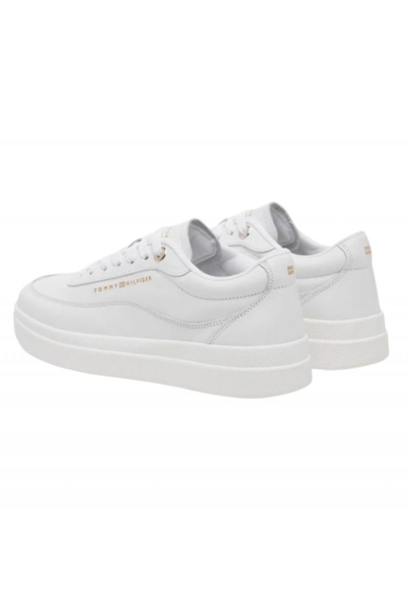 TOMMY HILFIGER MODERN COURT SNEAKER LTHR WHITE - 358203