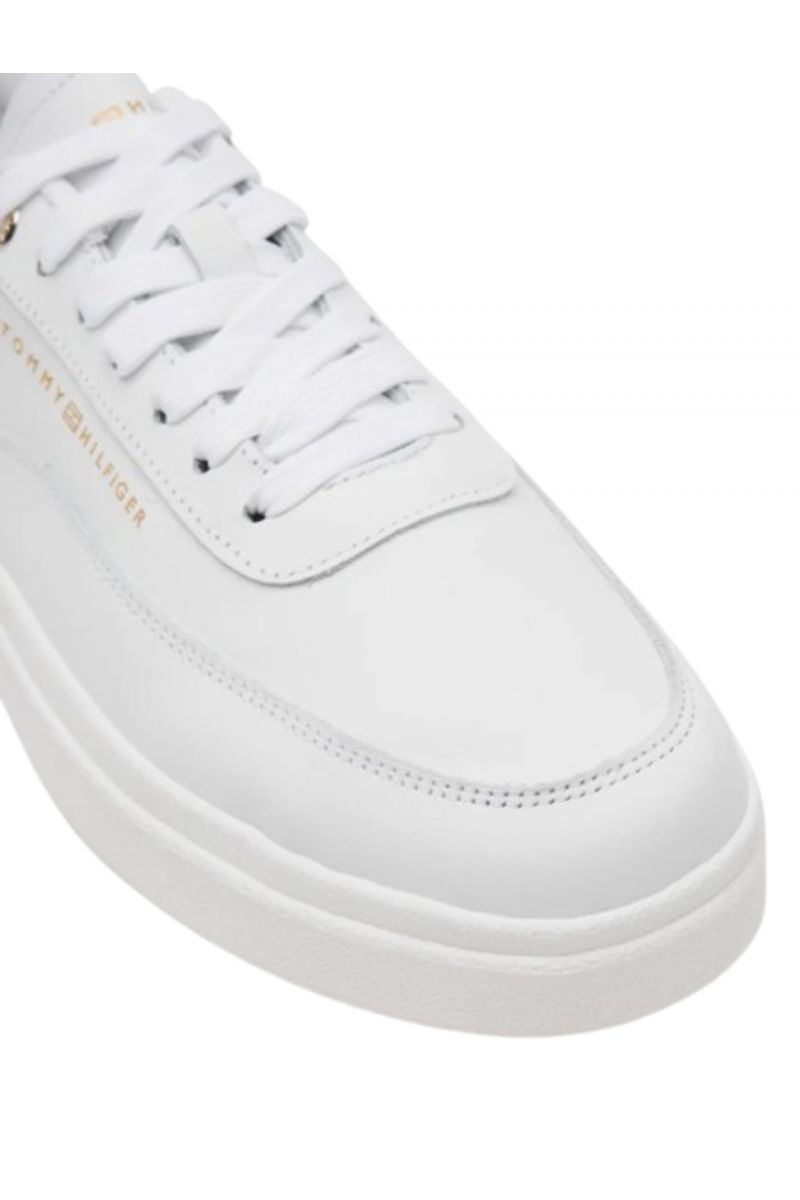 TOMMY HILFIGER MODERN COURT SNEAKER LTHR WHITE - 358203