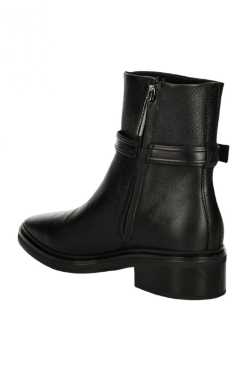 CALVIN KLEIN HEEL ANKLE BOOT 30 W/HW LTH BLACK BEH