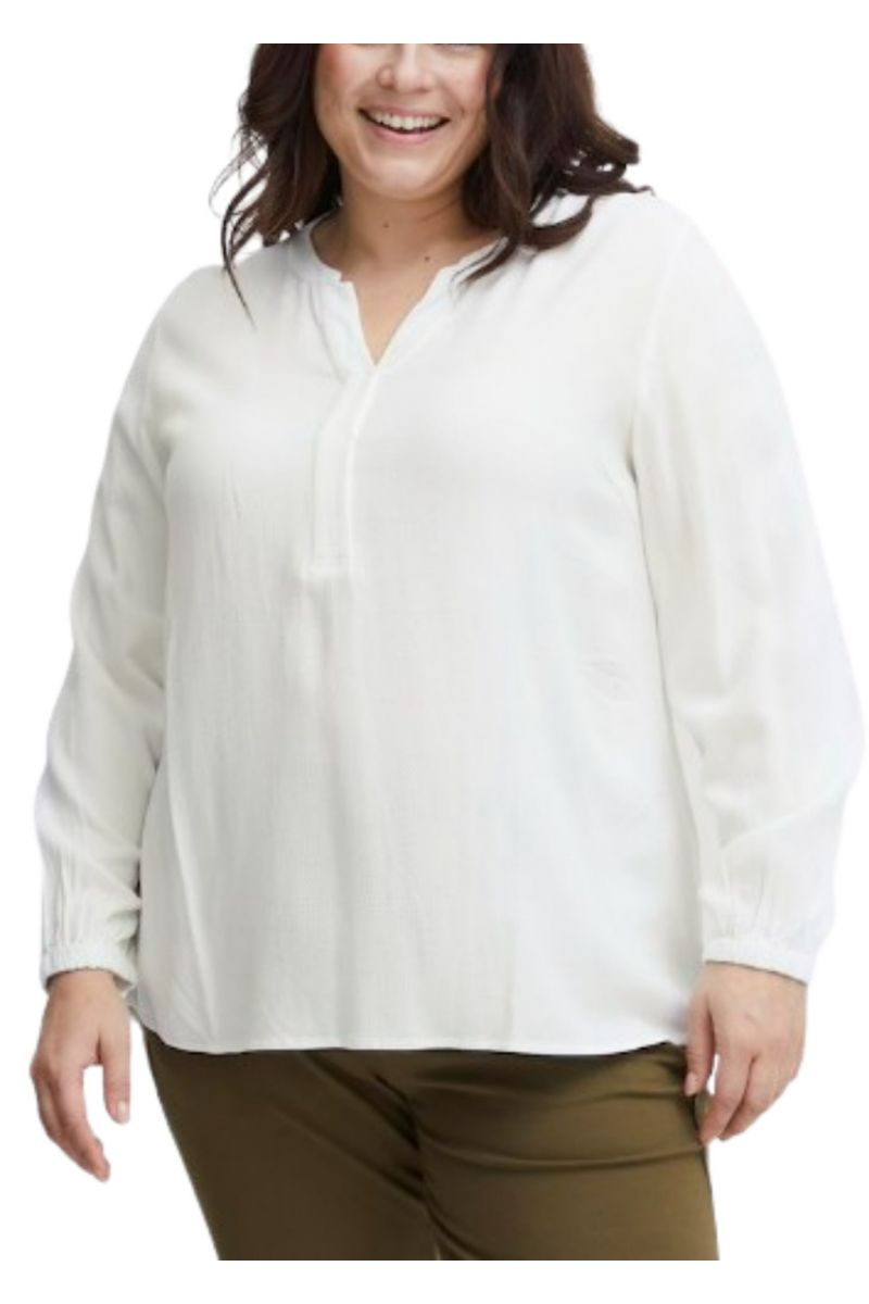 SIMPLE WISH - BLOUSE LONG SLEEVE SWHAIDA BL 1 WHITE