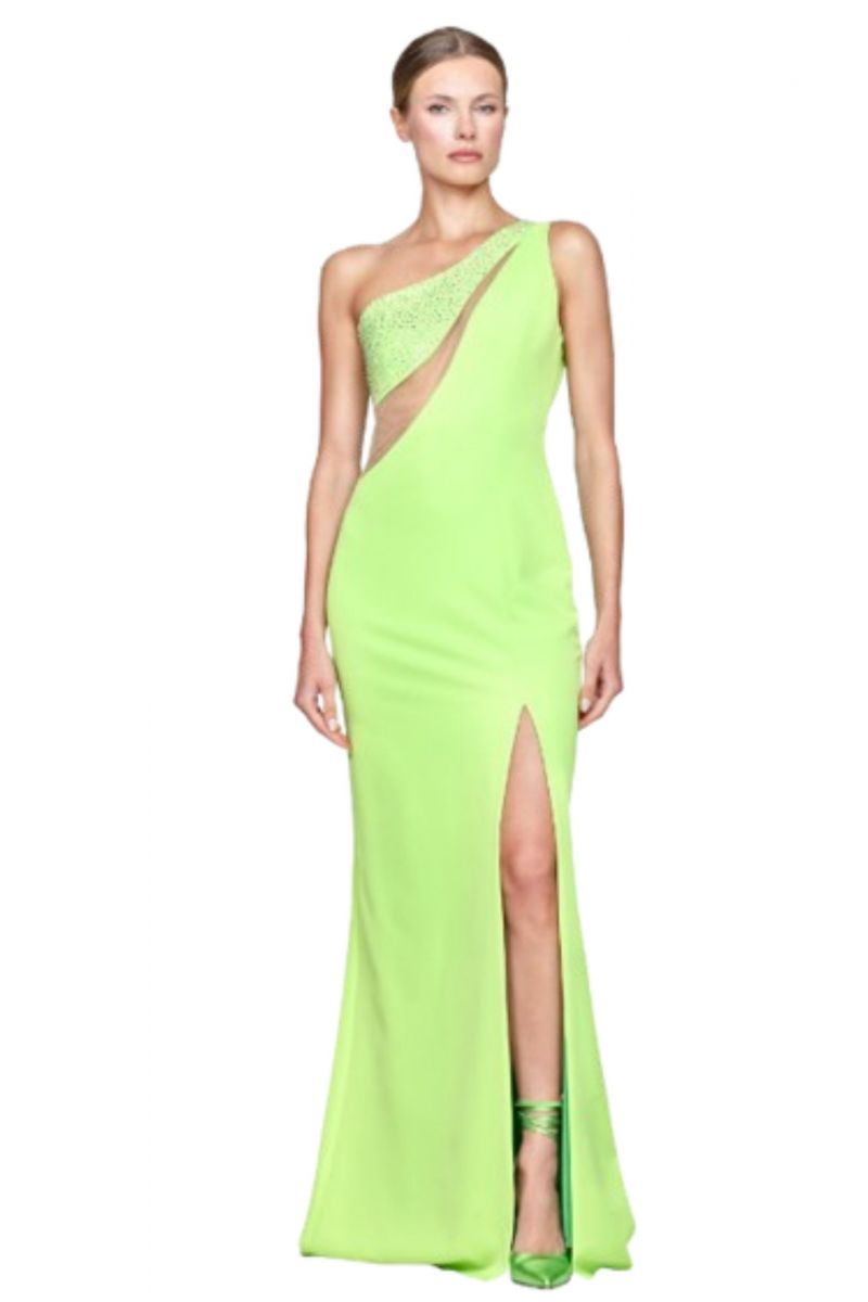 TASSOS MITROPOULOS - MAXI DRESS MUFFIN ONE SOULDER GREEN/STRASS