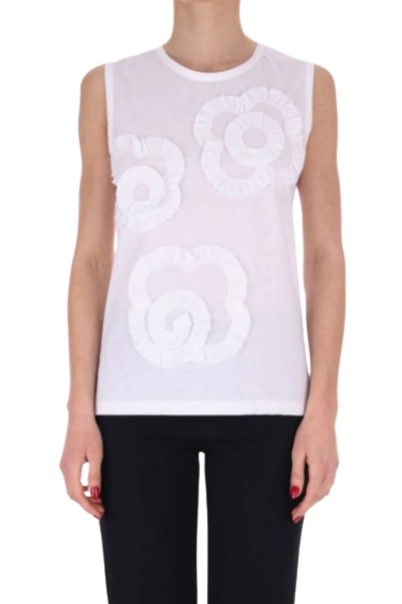 MeiMeiJ TANK TOP WHITE/FLOWER