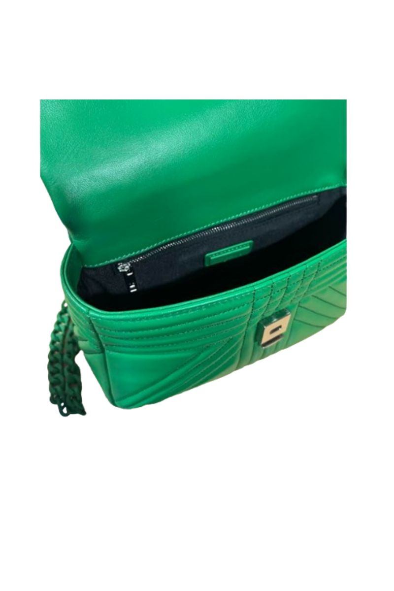 LA CARRIE - GRATE STEPHY MED.HAND BAG LEATHER GREEN