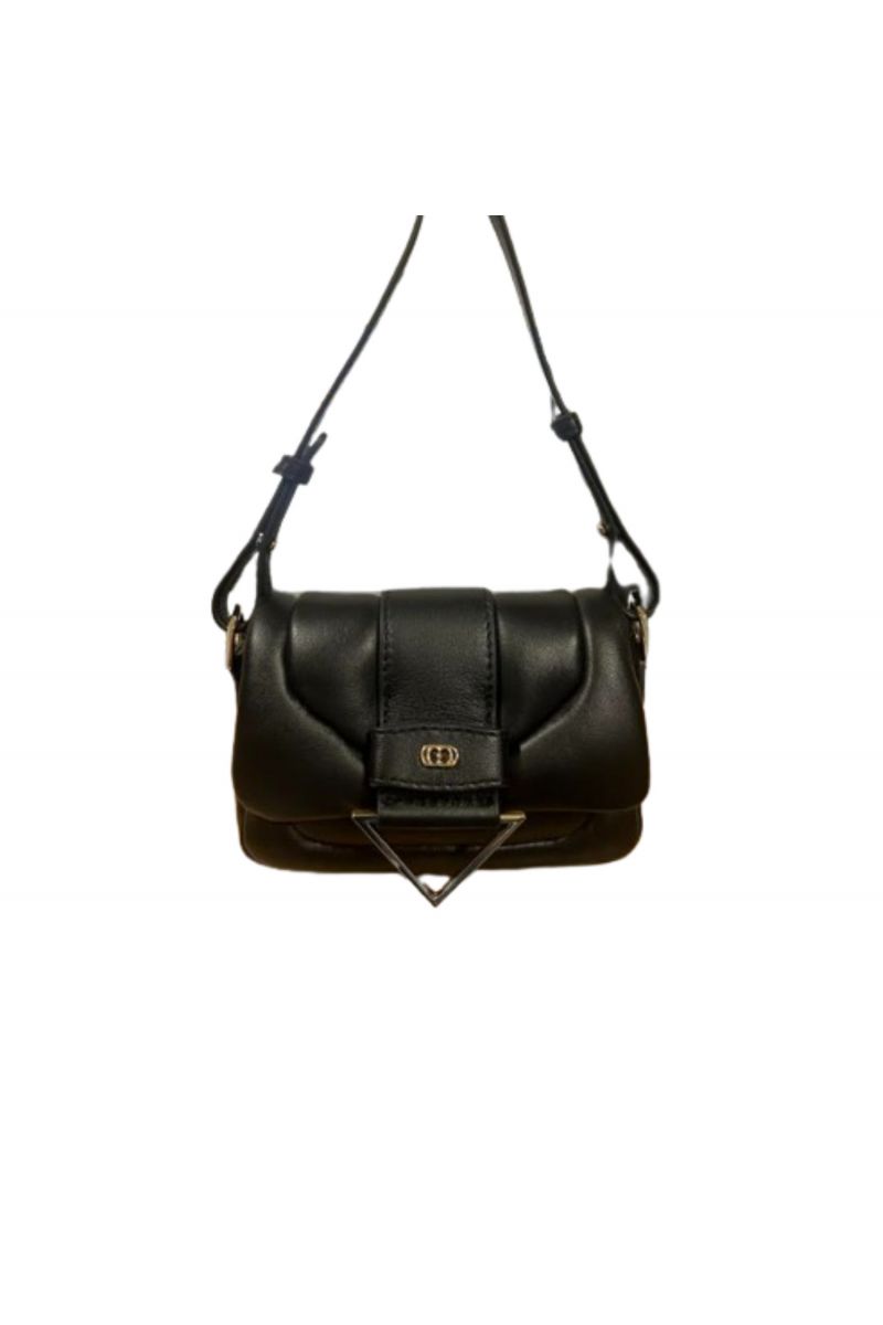 LA CARRIE - SOFT MINI SHOULDER BAG LEATHER BLACK