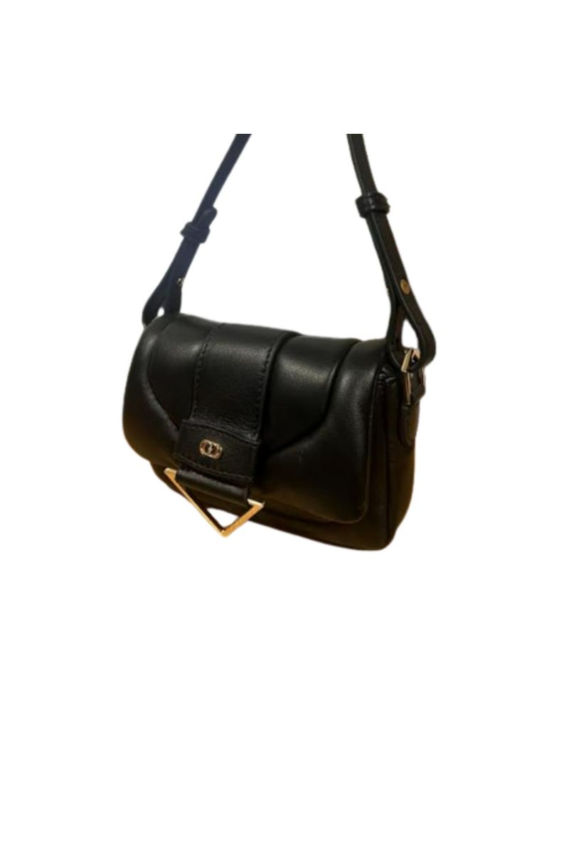 LA CARRIE - SOFT MINI SHOULDER BAG LEATHER BLACK