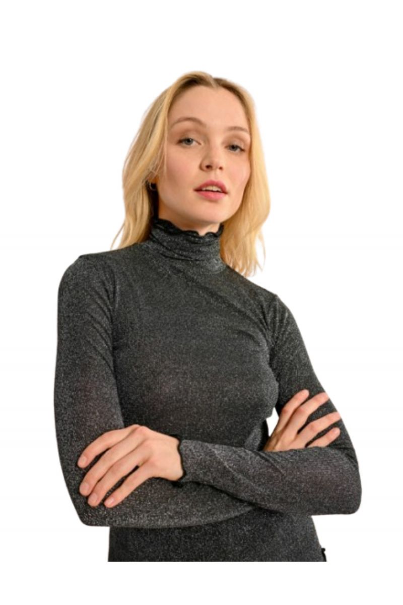 MOLLY BRACKEN LADIES WOVEN KNITTED UNDERSWEATER BLACK FRANCE