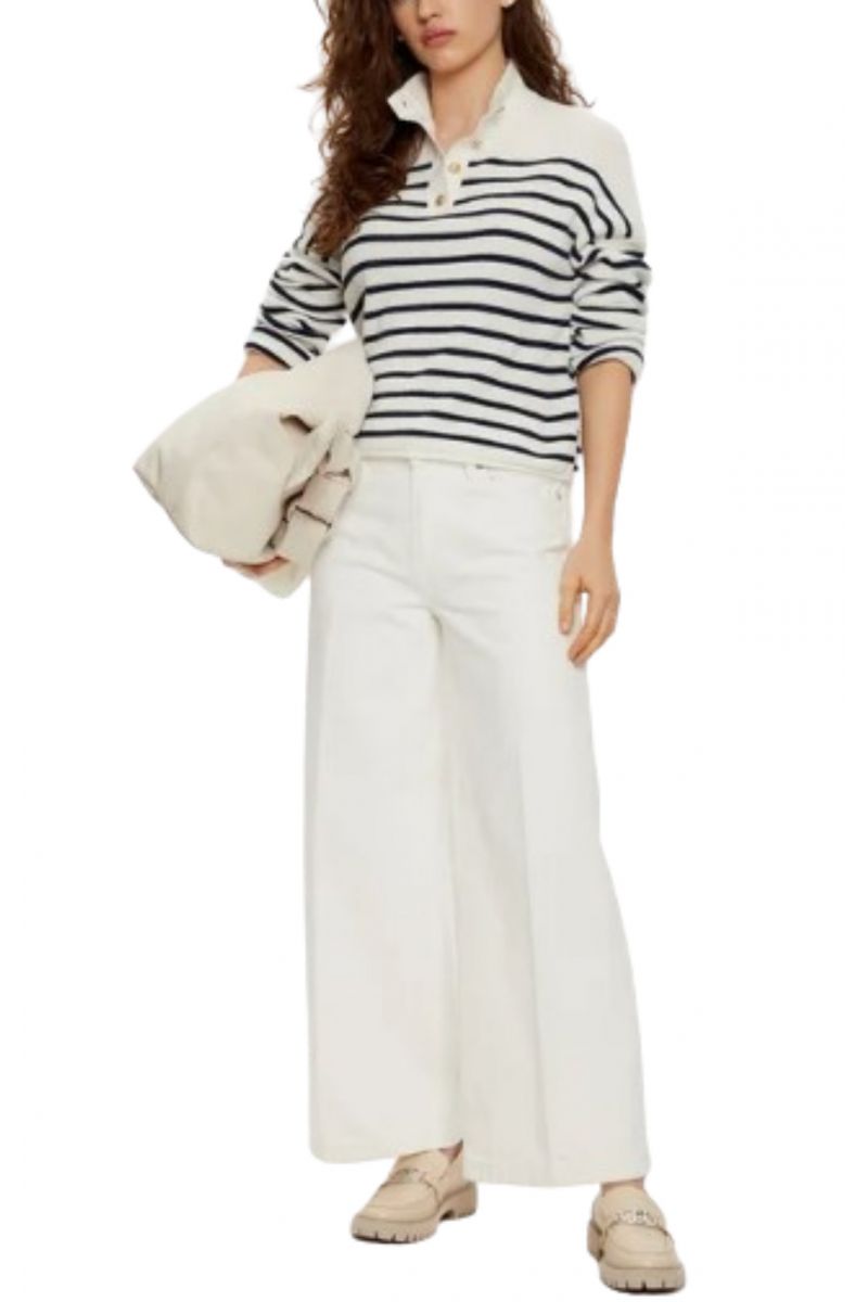 TOMMY HILFIGER WIDE LEG RW ECRU