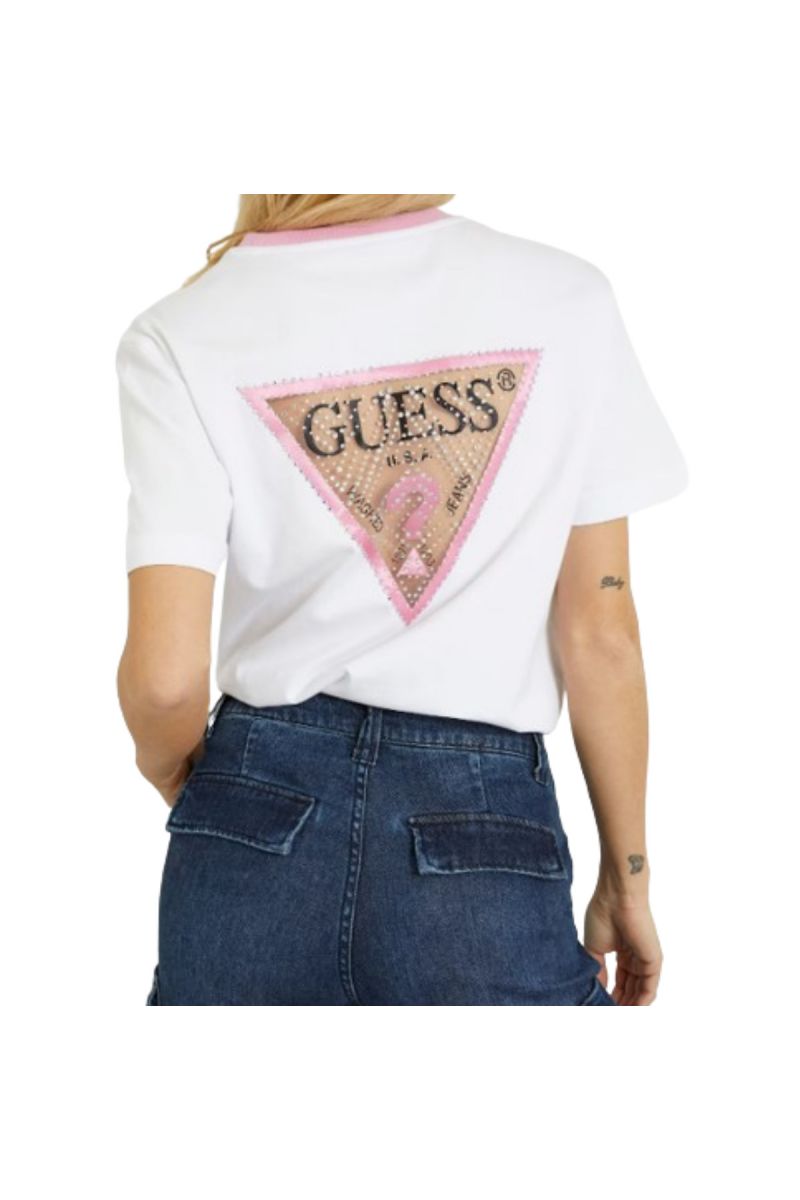 GUESS - SS CN MESH TRIANGLE TEE