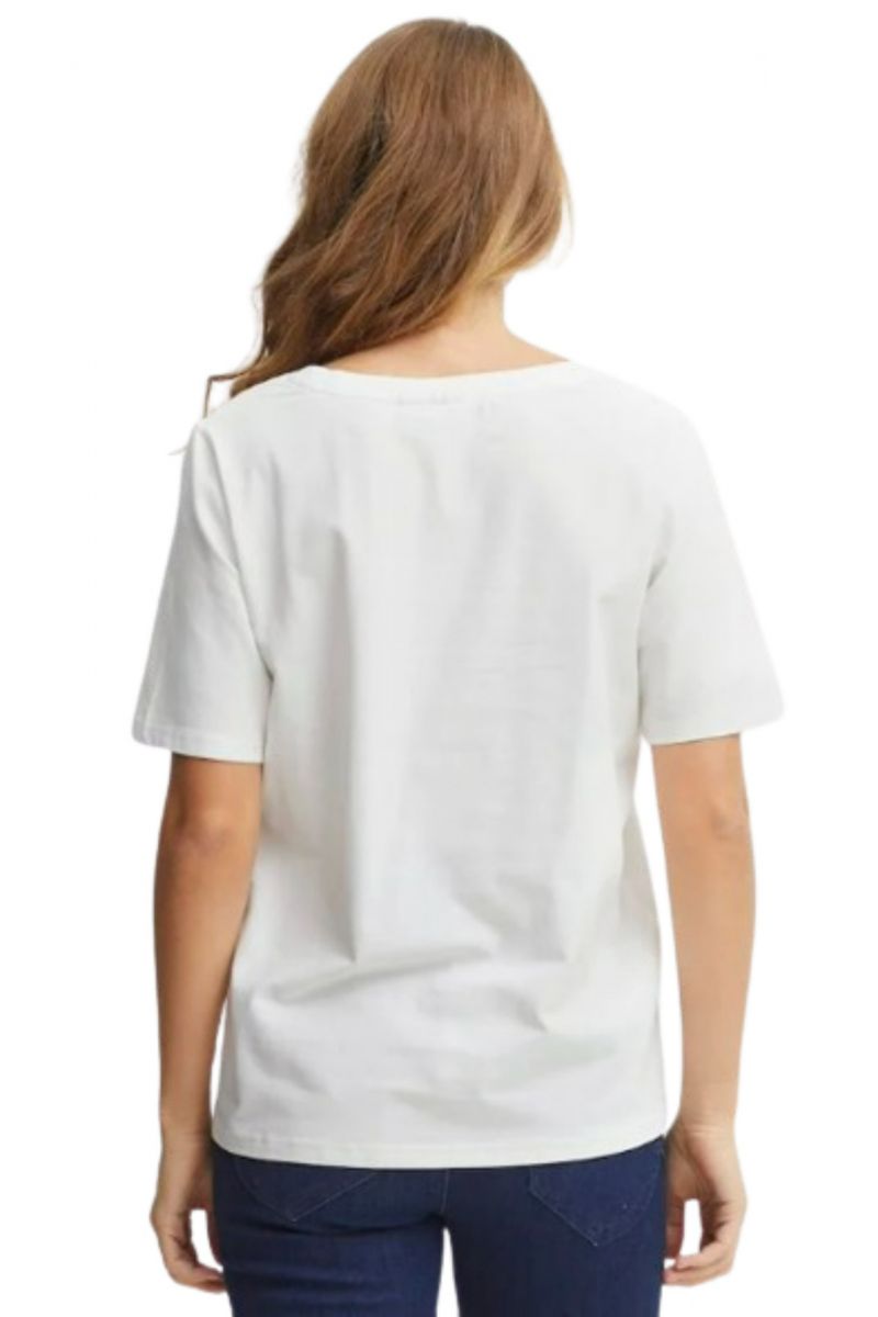 FRANSA T-SHIRT FRZASHOULDER TEE 4, 20611861_110602 WHITE