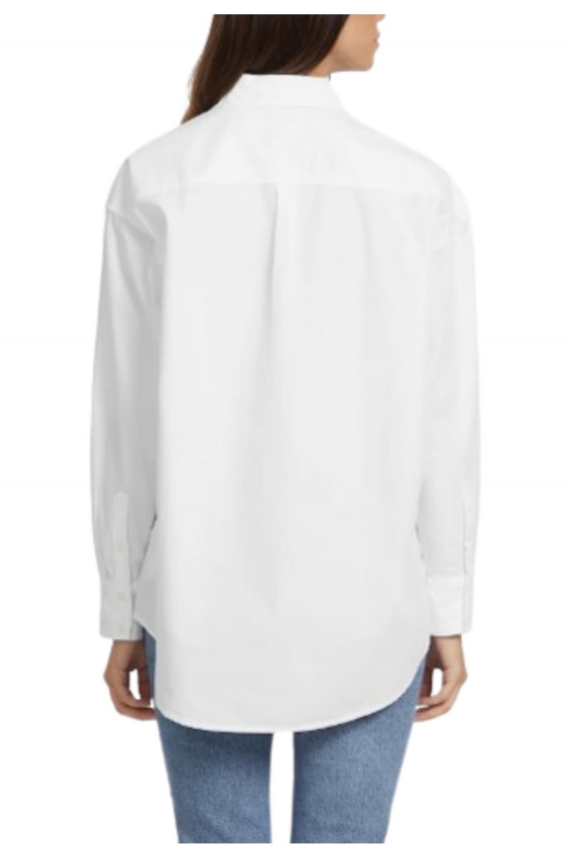 GUESS GJ LS OS POCKET SHIRT-ORGANIC COTTON POPLIN 176 WHITE