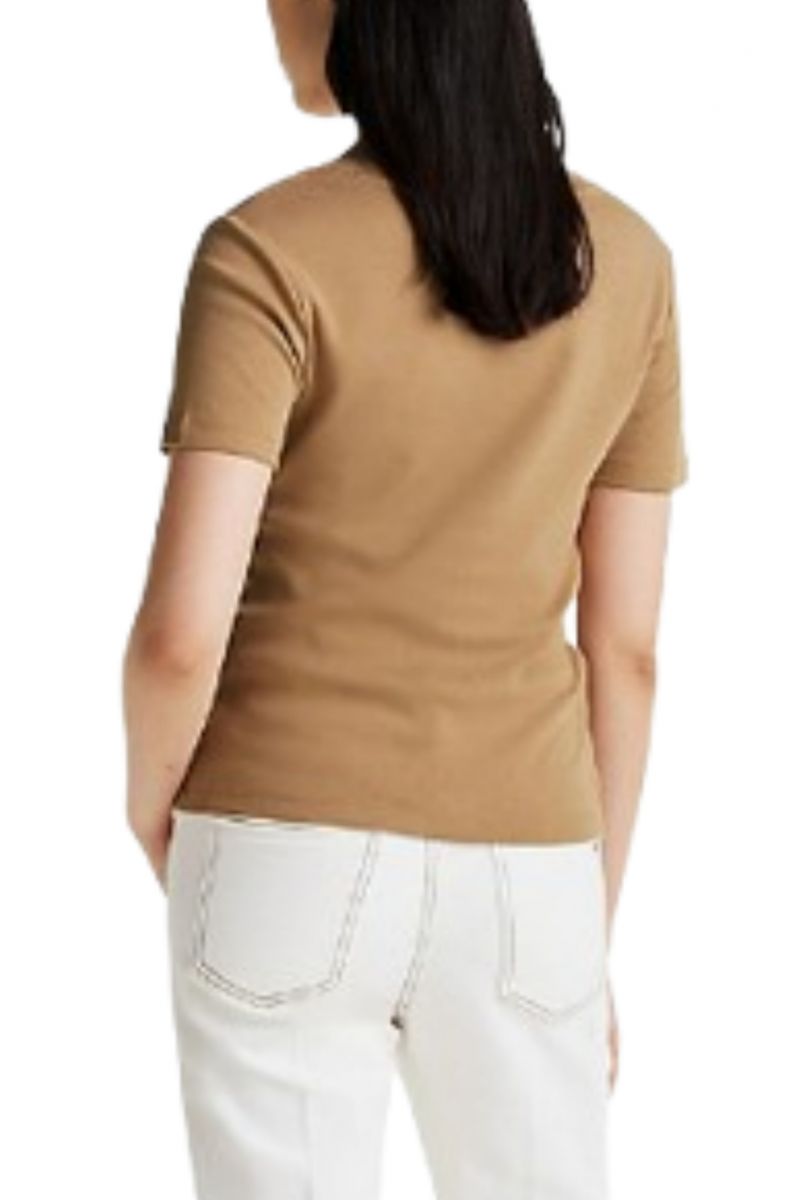 TOMMY HILFIGER NEW SLIM CODY V-NECK SS LIGHT BROWN RBC