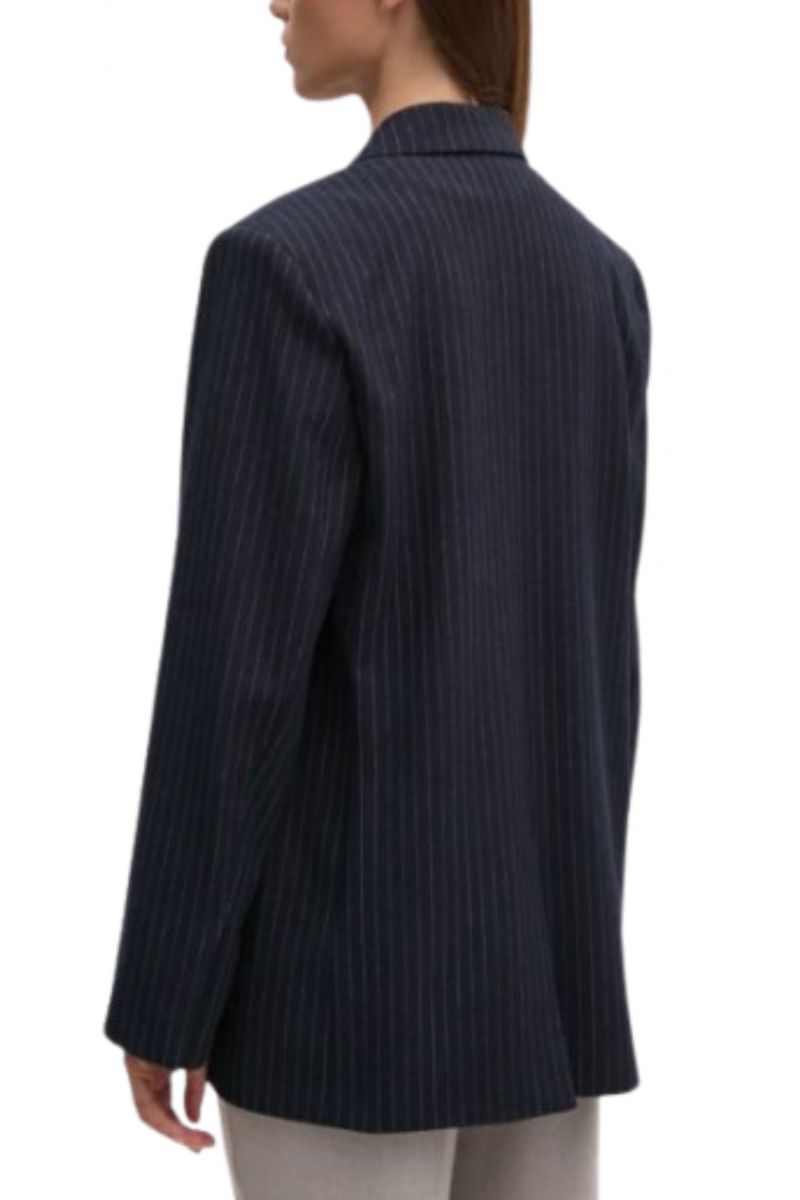 CALVIN KLEIN PINSTRIPE SLIM BLAZER NIGHT SKY/GREY STRIPE