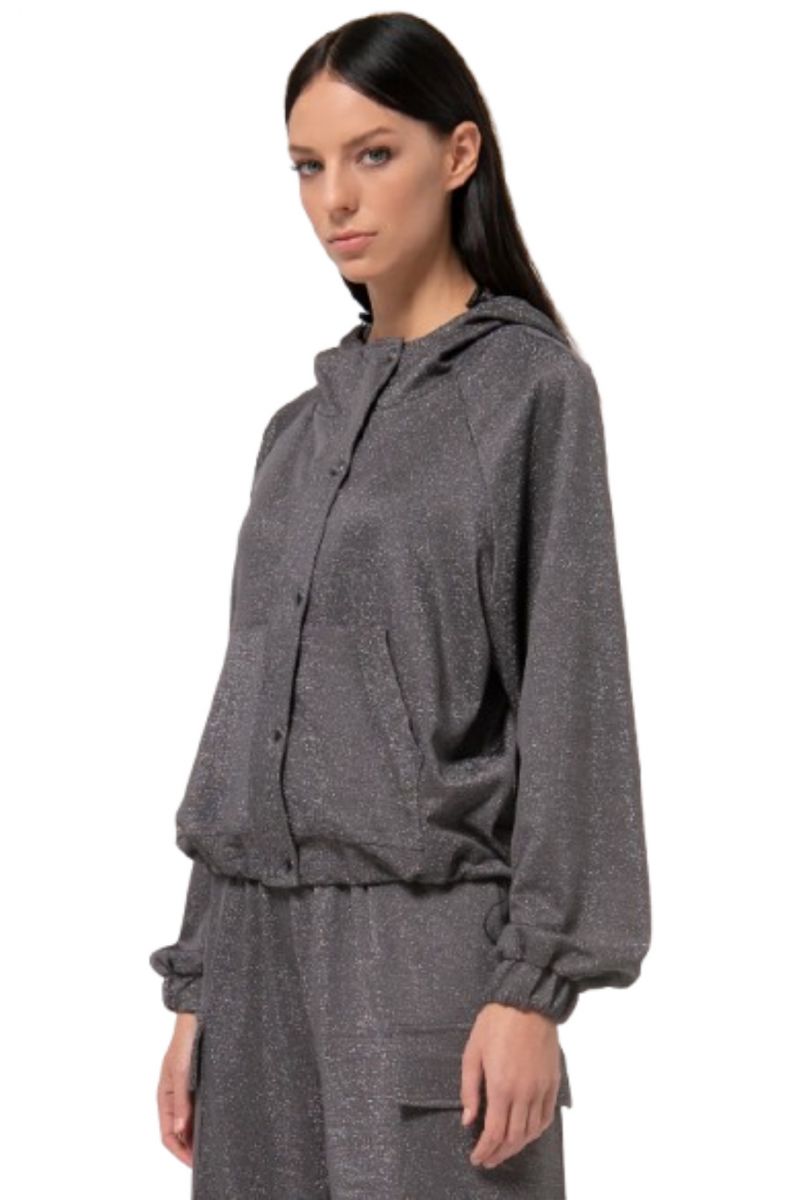 FRACOMINA FLEECE SWEATER SILVER