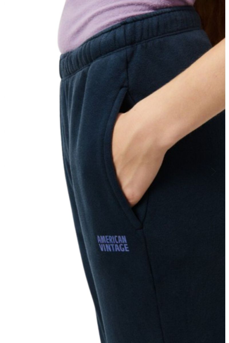 AMERICAN VINTAGE TROUSERS UNIFORM 98% COTTON-2% ELASTANE NAVY BLUE