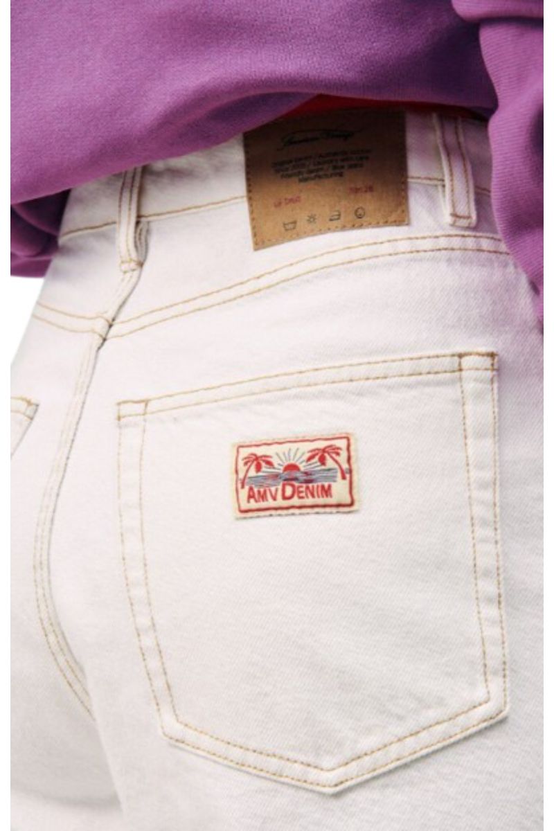 AMERICAN VINTAGE JEAN PANT 100% COTTON DENIM OFF WHITE