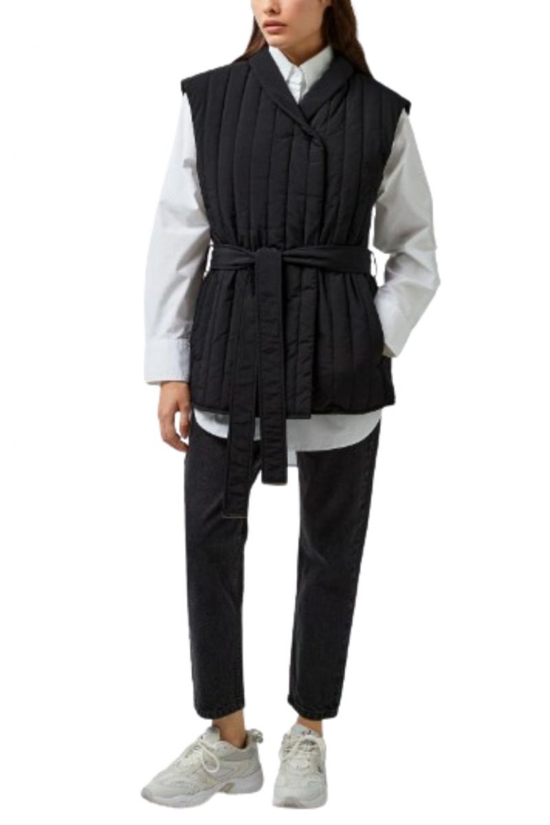 CALVIN KLEIN LW PADDED VERTICAL QUILT VEST BEH