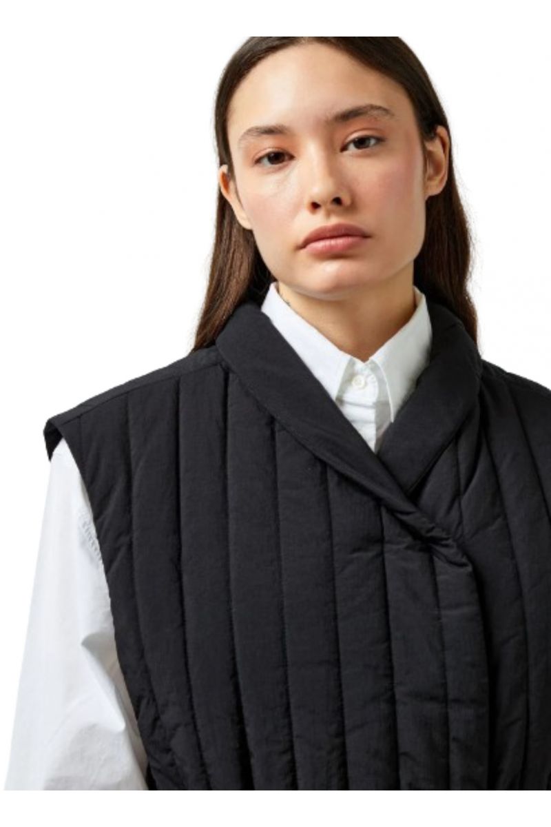 CALVIN KLEIN LW PADDED VERTICAL QUILT VEST BEH