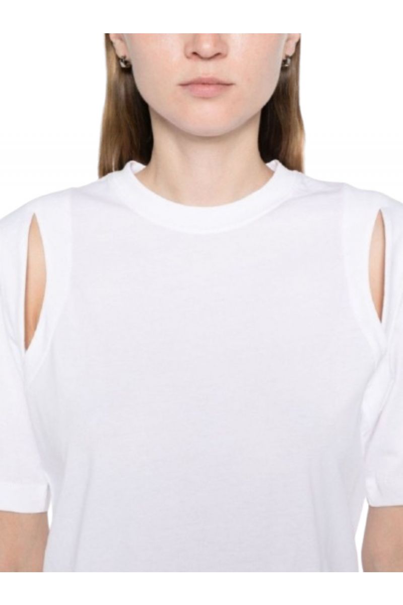 CALVIN KLEIN REGULAR SHOULDER CUT OUT T-SHIRT YAF