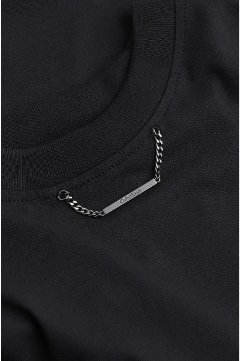 CALVIN KLEIN CHAIN DETAIL OVERSIZED T-SHIRT BEH