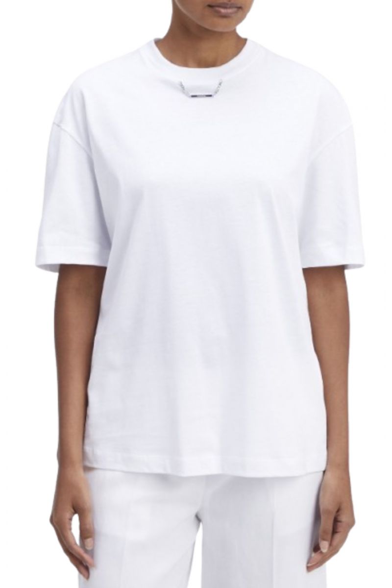 CALVIN KLEIN CHAIN DETAIL OVERSIZED T-SHIRT YAF