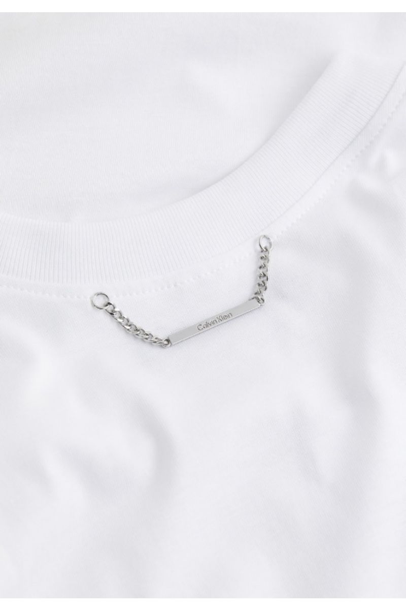 CALVIN KLEIN CHAIN DETAIL OVERSIZED T-SHIRT YAF