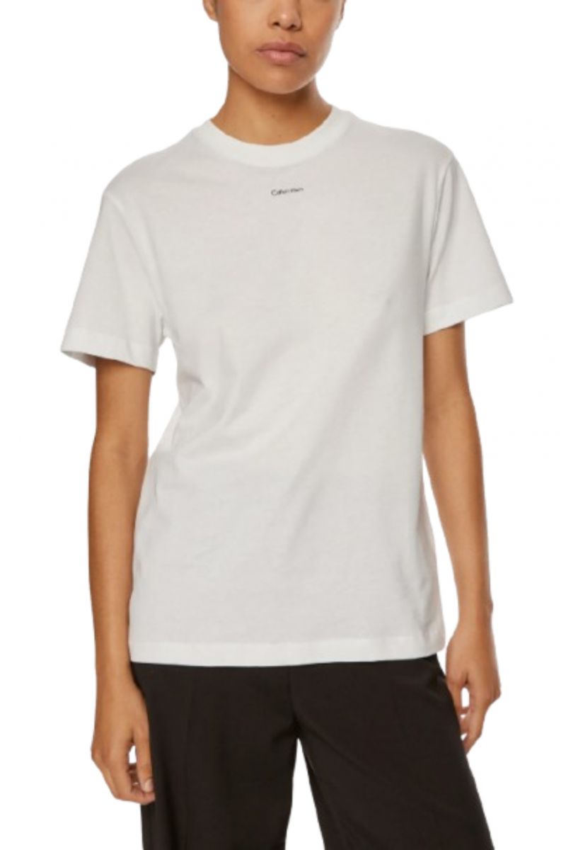 CALVIN KLEIN - NANO LOGO REGULAR T-SHIRT WHITE - 357670