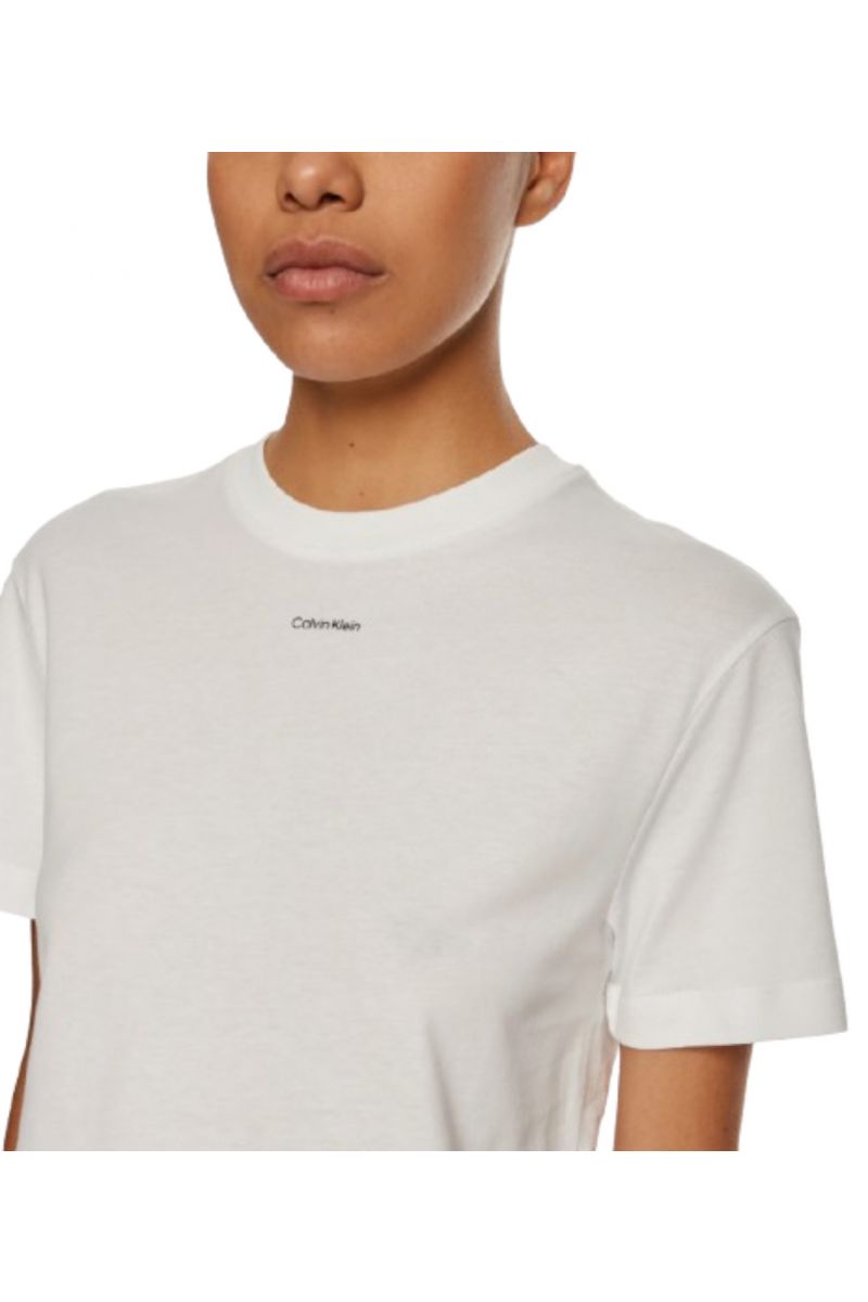 CALVIN KLEIN - NANO LOGO REGULAR T-SHIRT WHITE - 357670