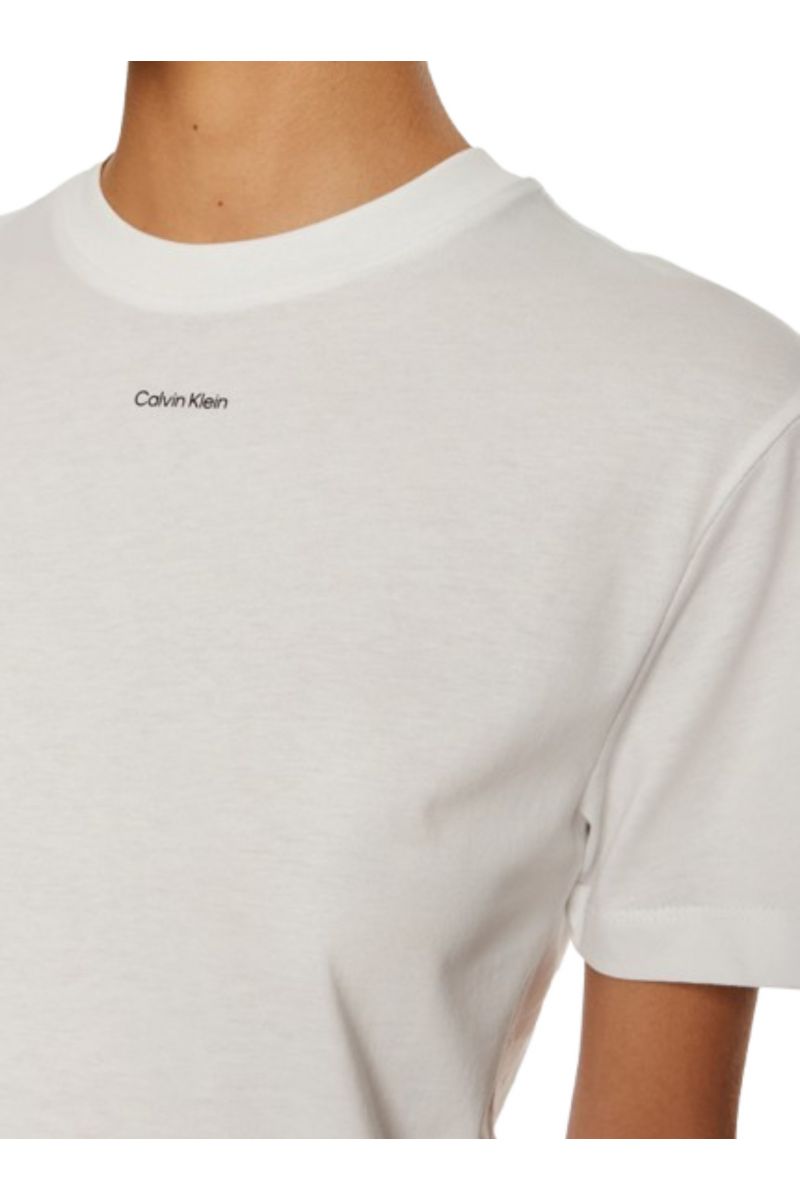 CALVIN KLEIN - NANO LOGO REGULAR T-SHIRT WHITE - 357670